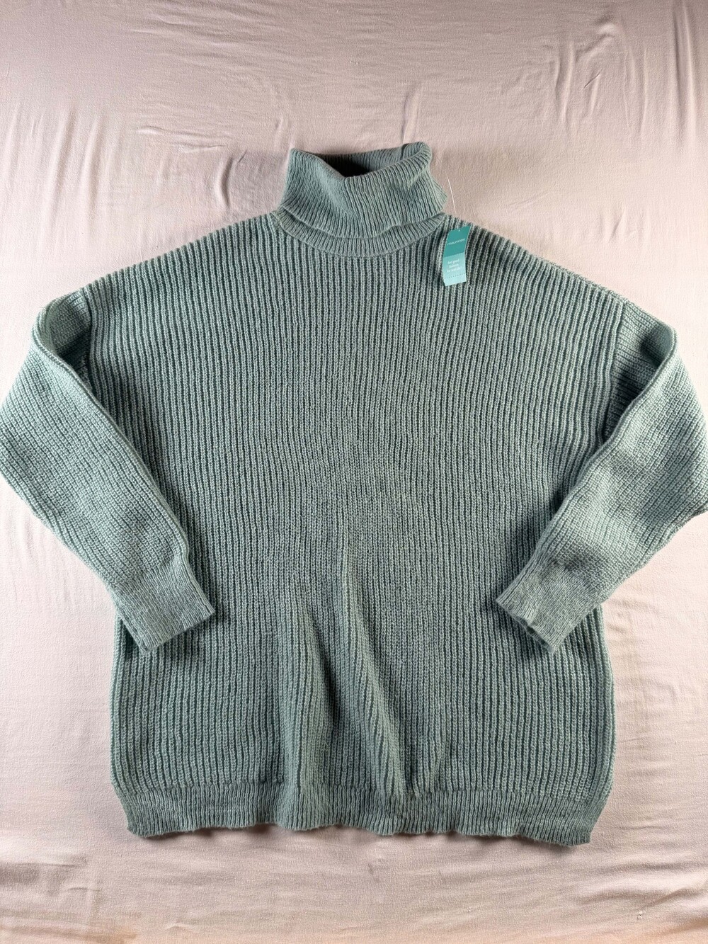 Maurices Large Mint Ribbed Knit Turtleneck Sweater - Picture 1 of 7